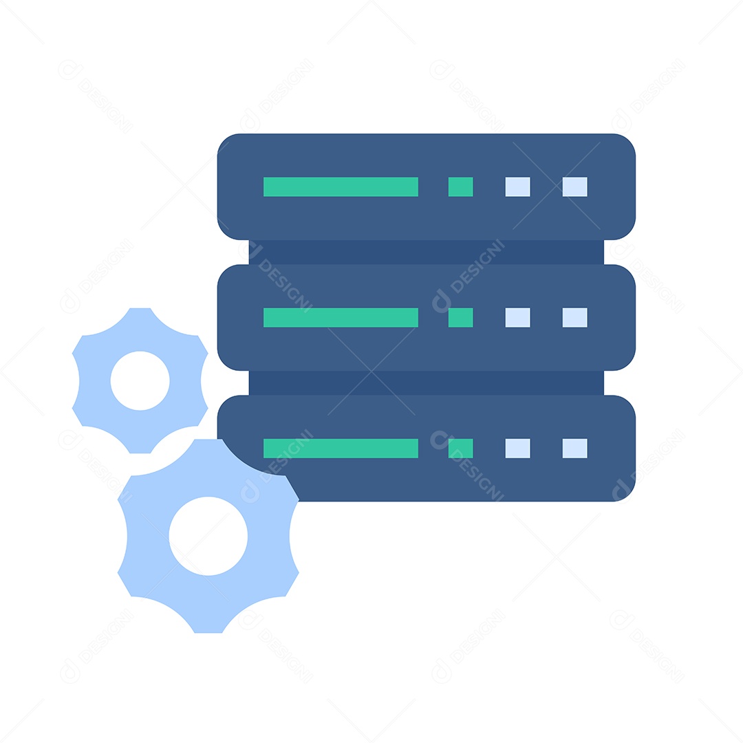 Servidores De Dados Desenho Vetor EPS