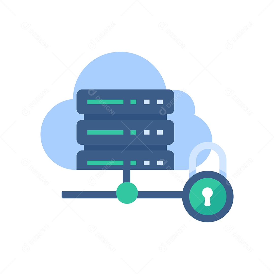 Servidores De Dados Desenho Vetor EPS
