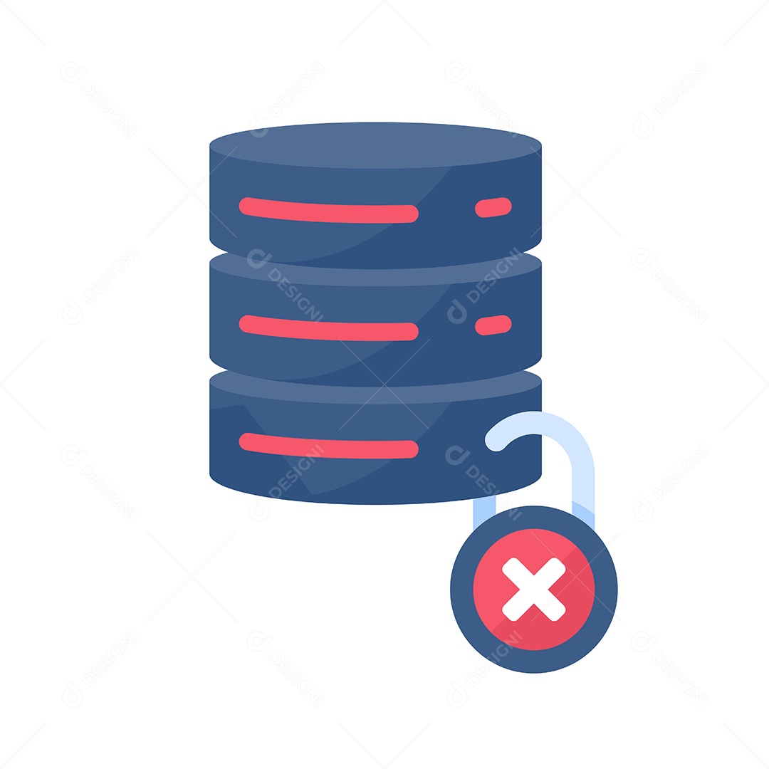 Banco De Dados Para Armazenar Dados Na Nuvem Desenho Vetor EPS