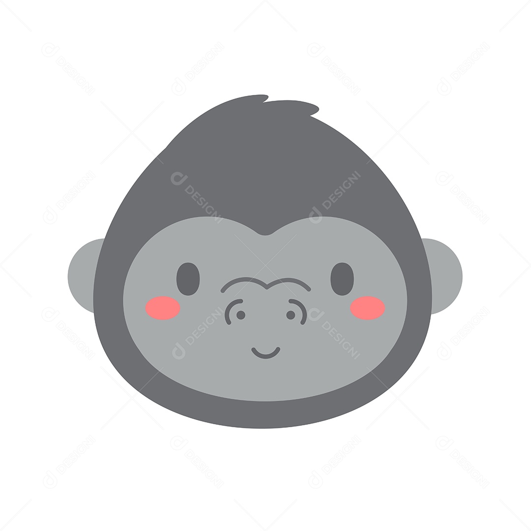 Desenho De Gorila Animal Vetor EPS