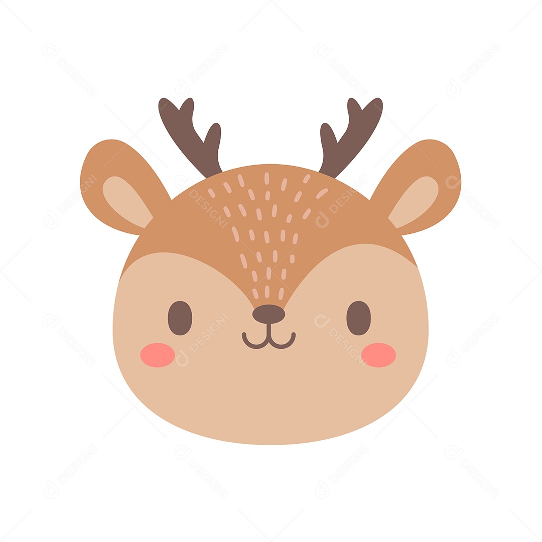 Desenho De Veado Animal Vetor EPS