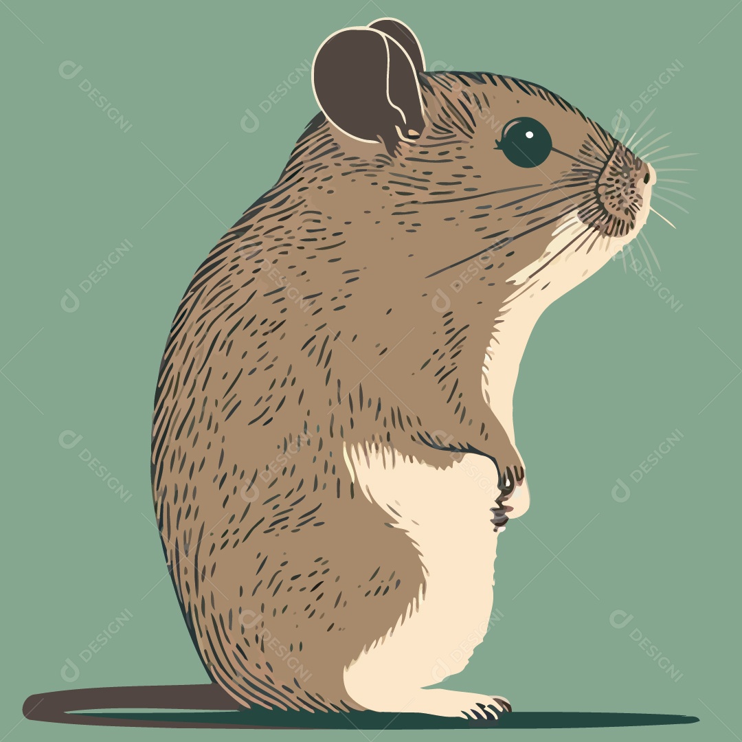 Desenho De Rato Ilustração Vetorial EPS