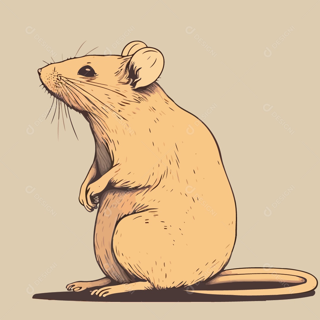 Desenho De Rato Ilustração Vetorial EPS