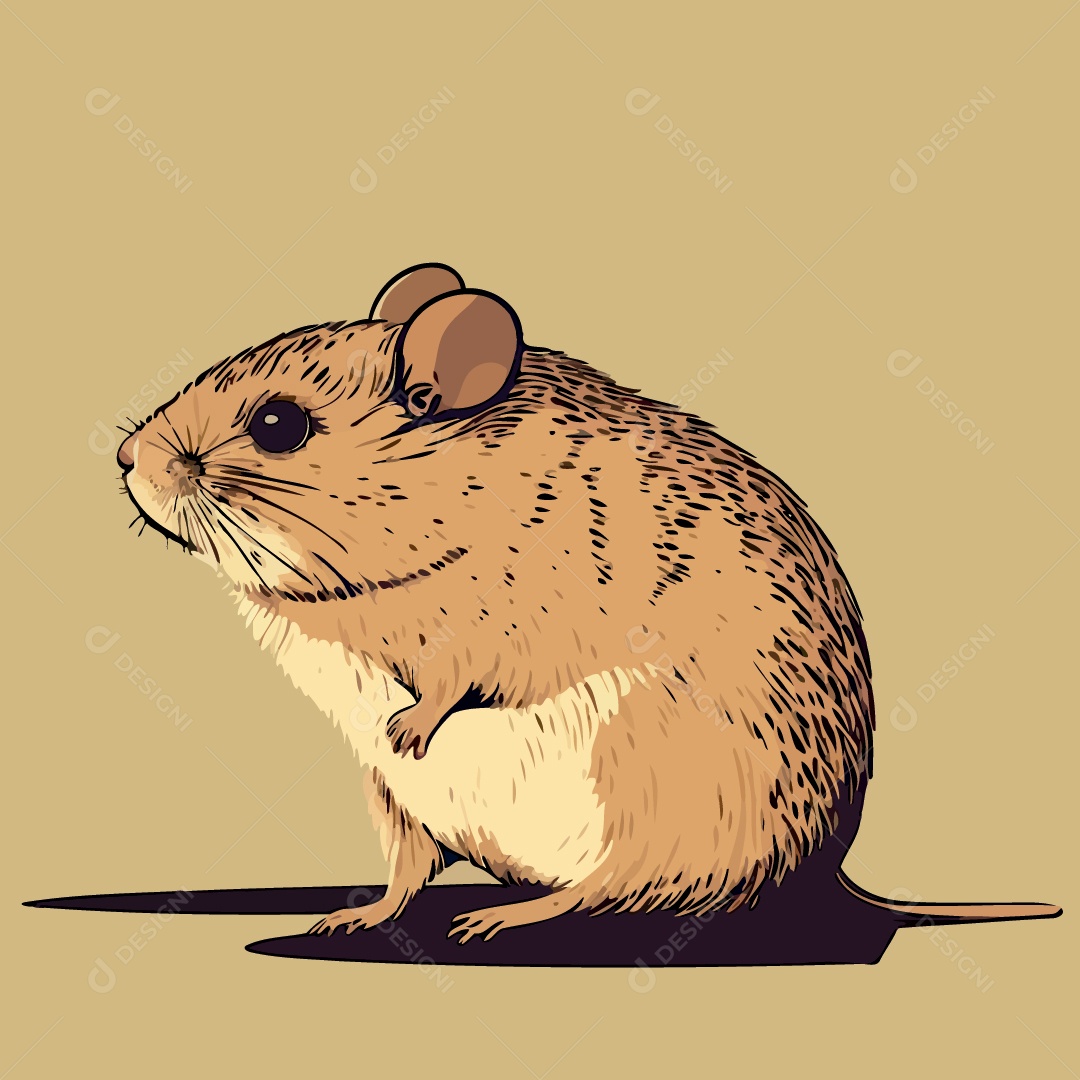 Desenho De Rato Ilustração Vetorial EPS