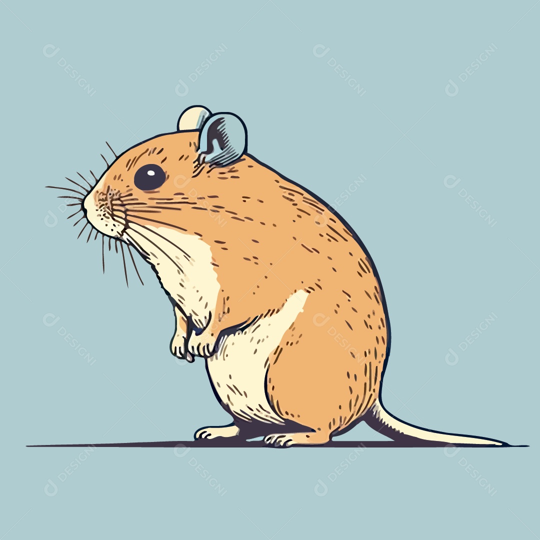 Desenho De Rato Ilustração Vetorial EPS