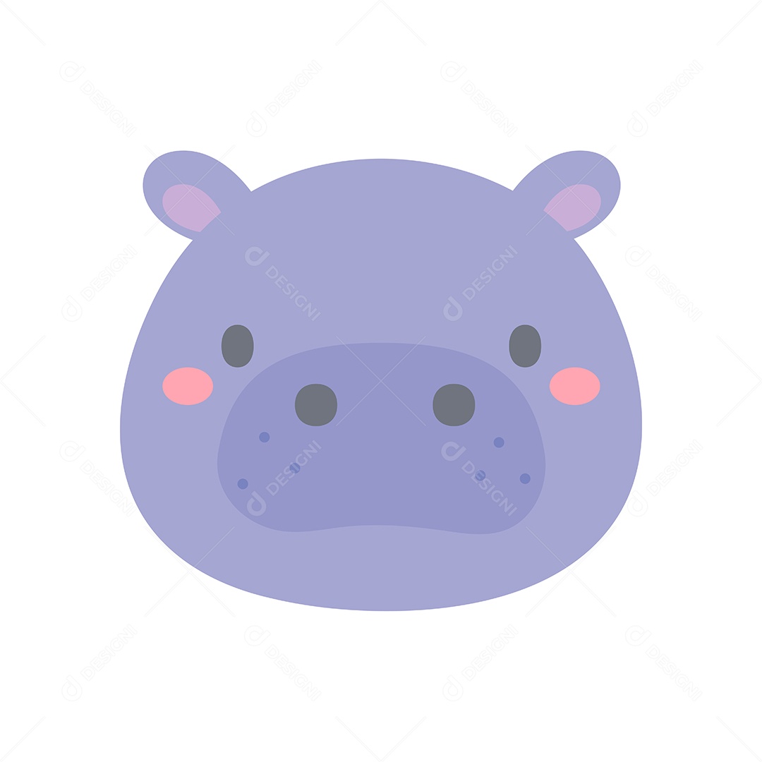 Desenho De Hipopótamo Animal Terrestre Vetor EPS