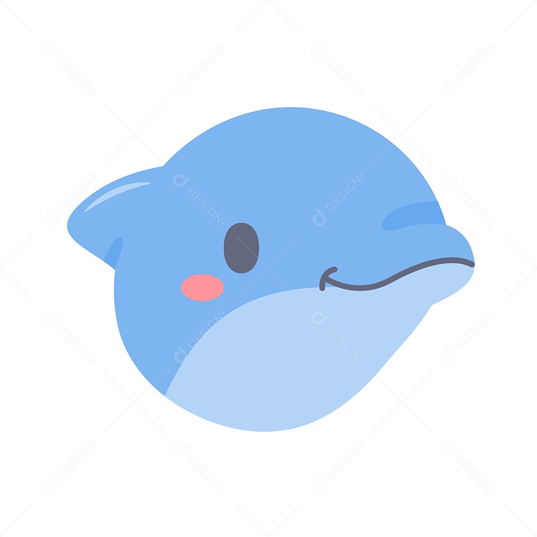 Desenho De Golfinho Animal Aquático Vetor EPS