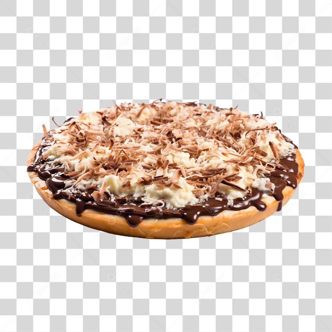 Deliciosa Pizza De Chocolate Tabua De Madeira PNG Transparente