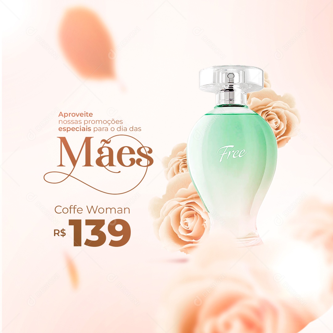 Aproveite Nossas Promoções Especiais Para O Dia Das Mães Perfumaria Social Media PSD Editável