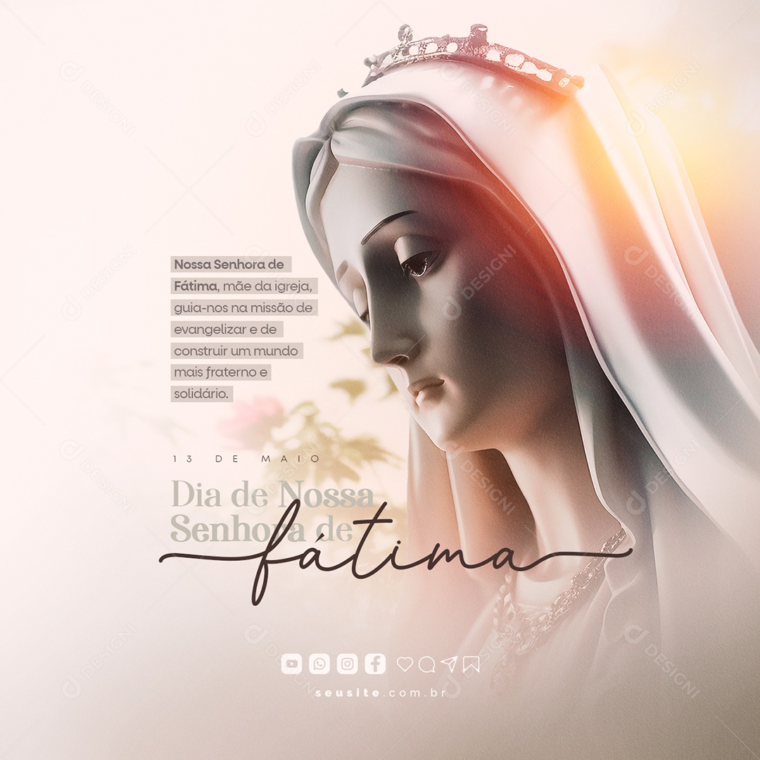 Nossa Senhora De Fátima 13 De Maio Social Media PSD Editável