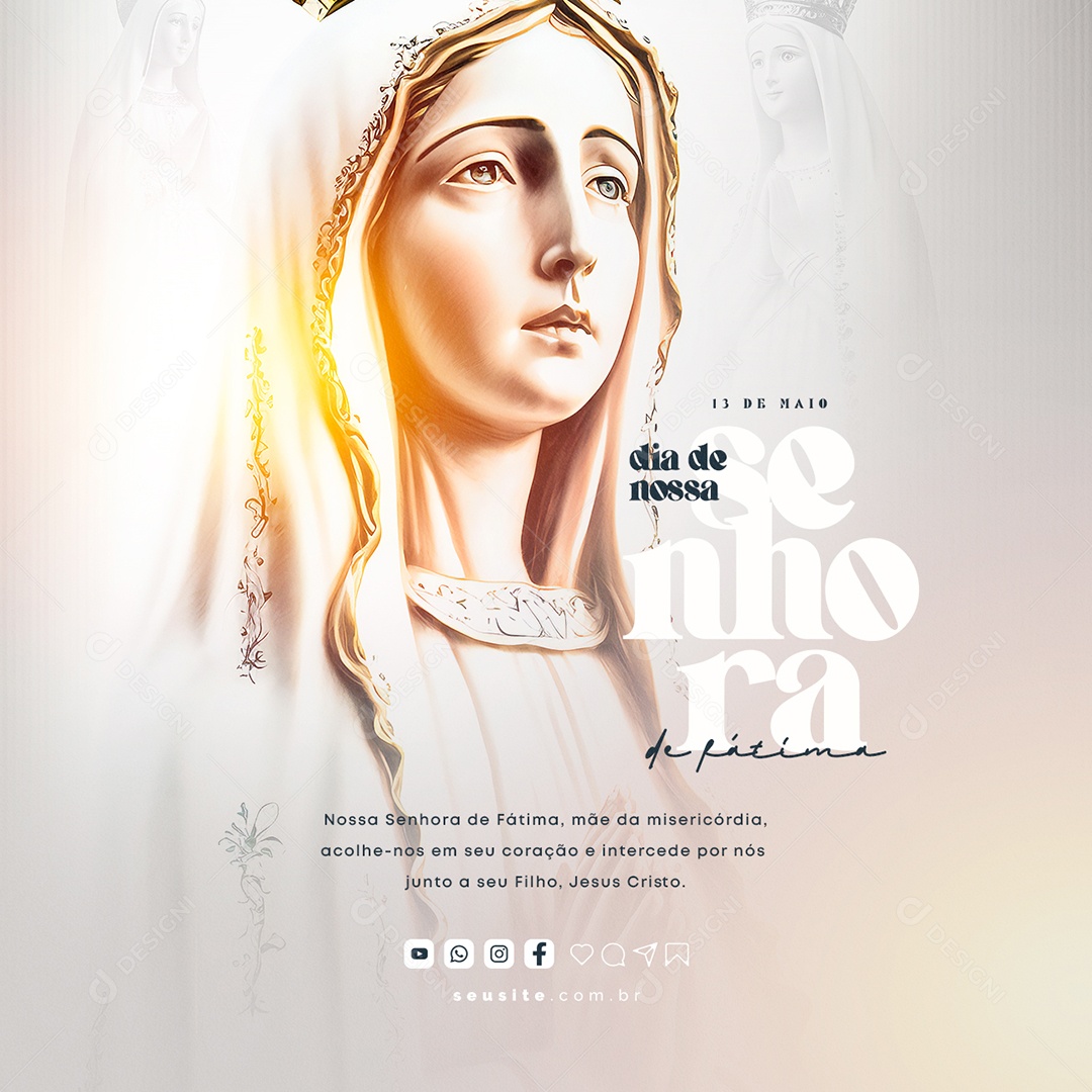 Nossa Senhora De Fátima 13 De Maio Social Media PSD Editável