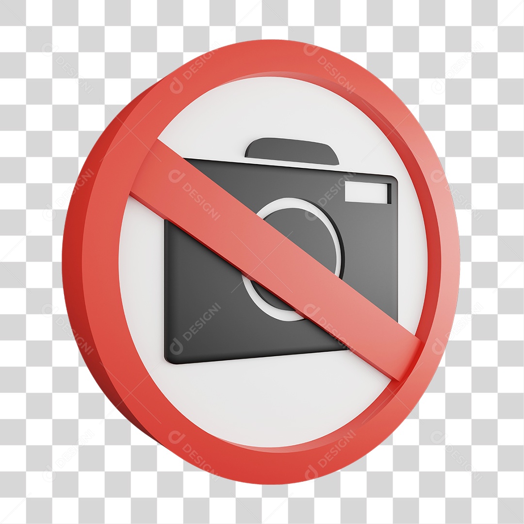 Placa de Aviso Proibido PNG Transparente