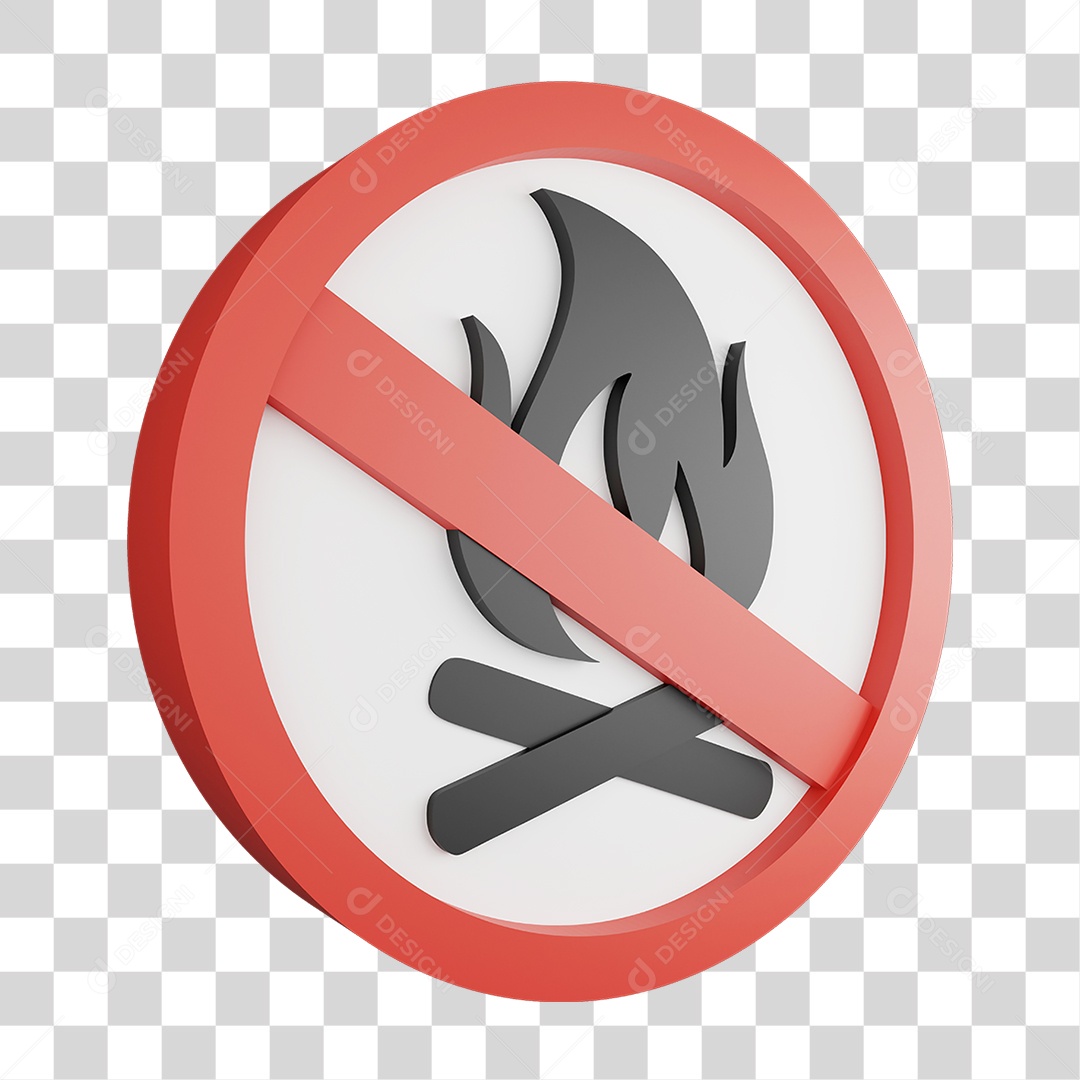 Placa de Aviso Proibido PNG Transparente