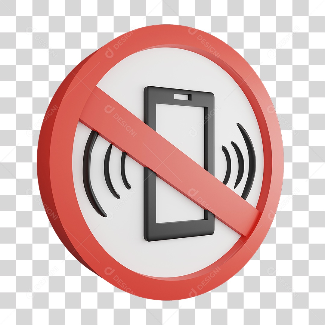 Placa de Aviso Proibido PNG Transparente