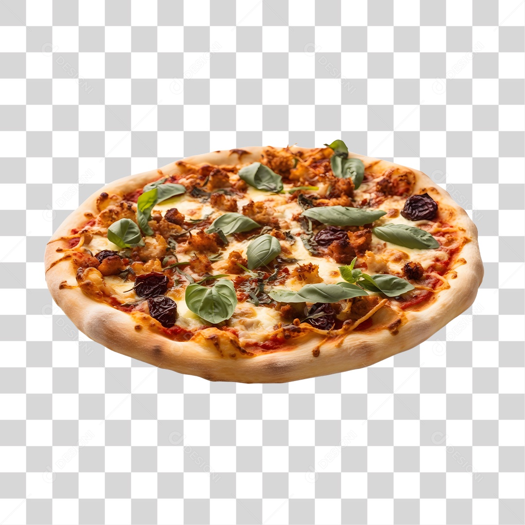 Deliciosa Pizza Tabua De Madeira PNG Transparente