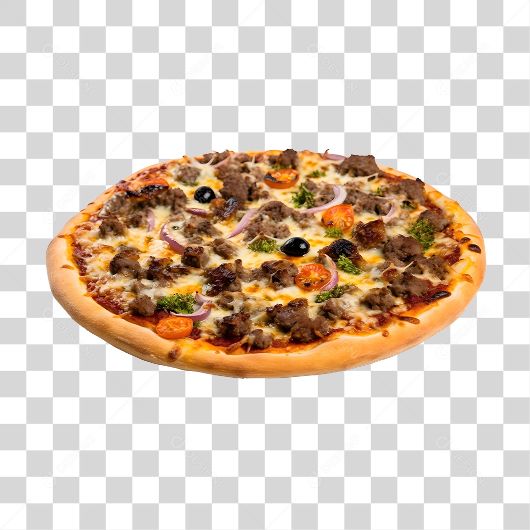 Deliciosa Pizza Tabua De Madeira PNG Transparente