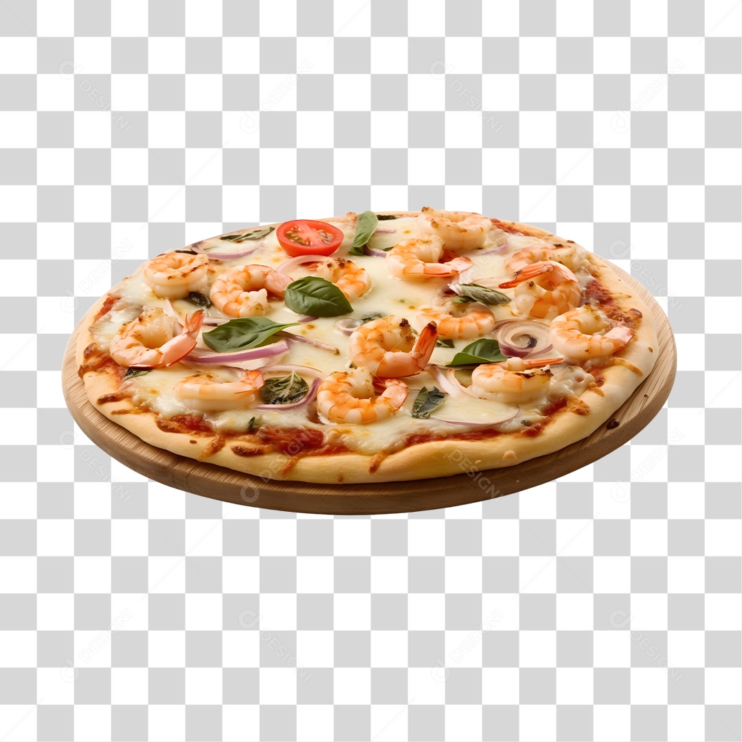Deliciosa Pizza Tabua De Madeira PNG Transparente