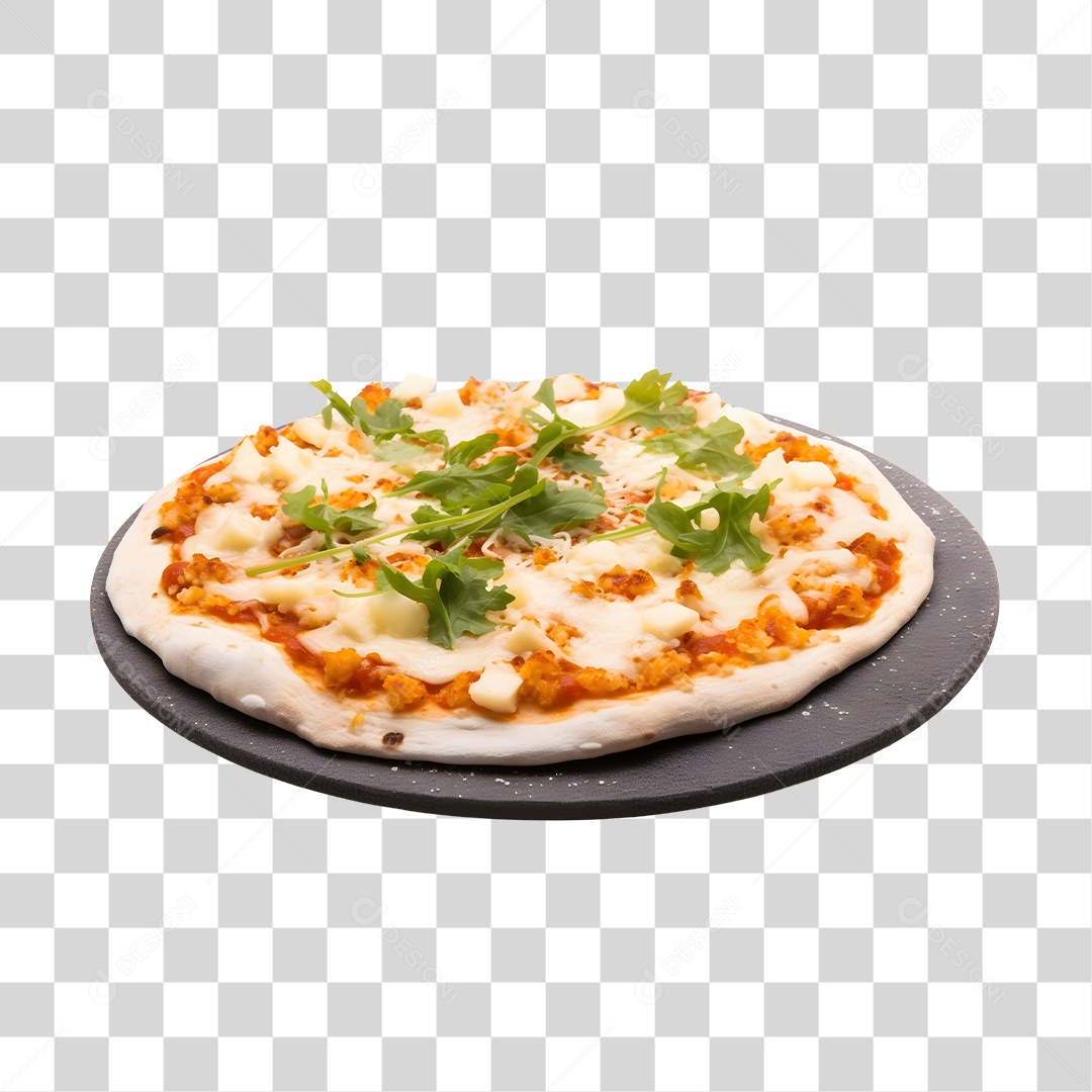 Deliciosa Pizza Tabua De Madeira PNG Transparente