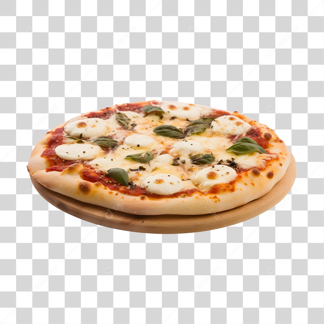 Deliciosa Pizza Tabua De Madeira PNG Transparente