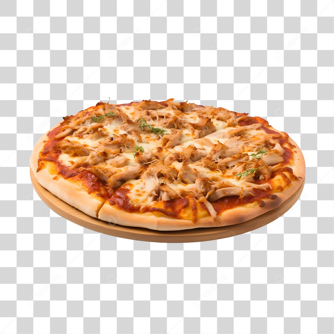 Deliciosa Pizza Tabua De Madeira PNG Transparente