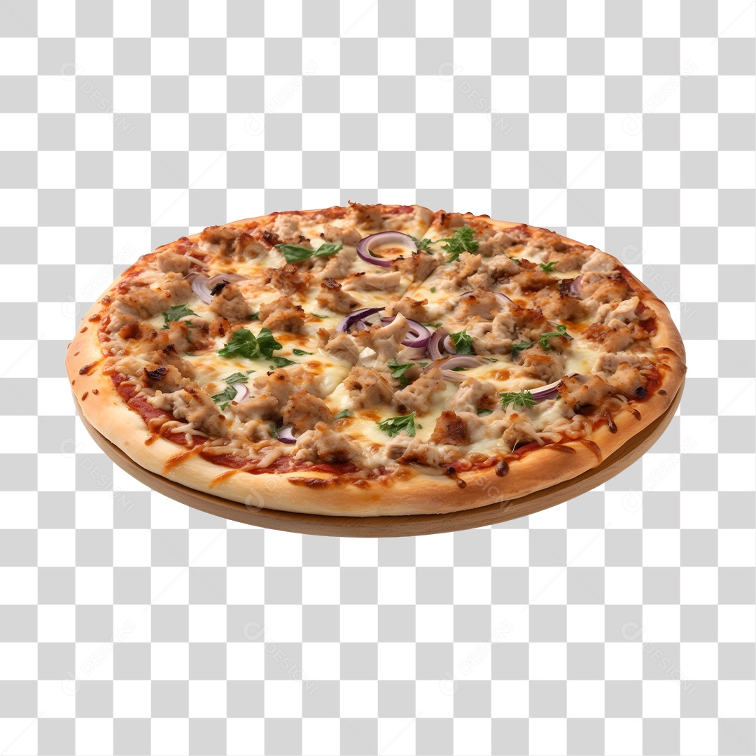 Deliciosa Pizza Tabua De Madeira PNG Transparente