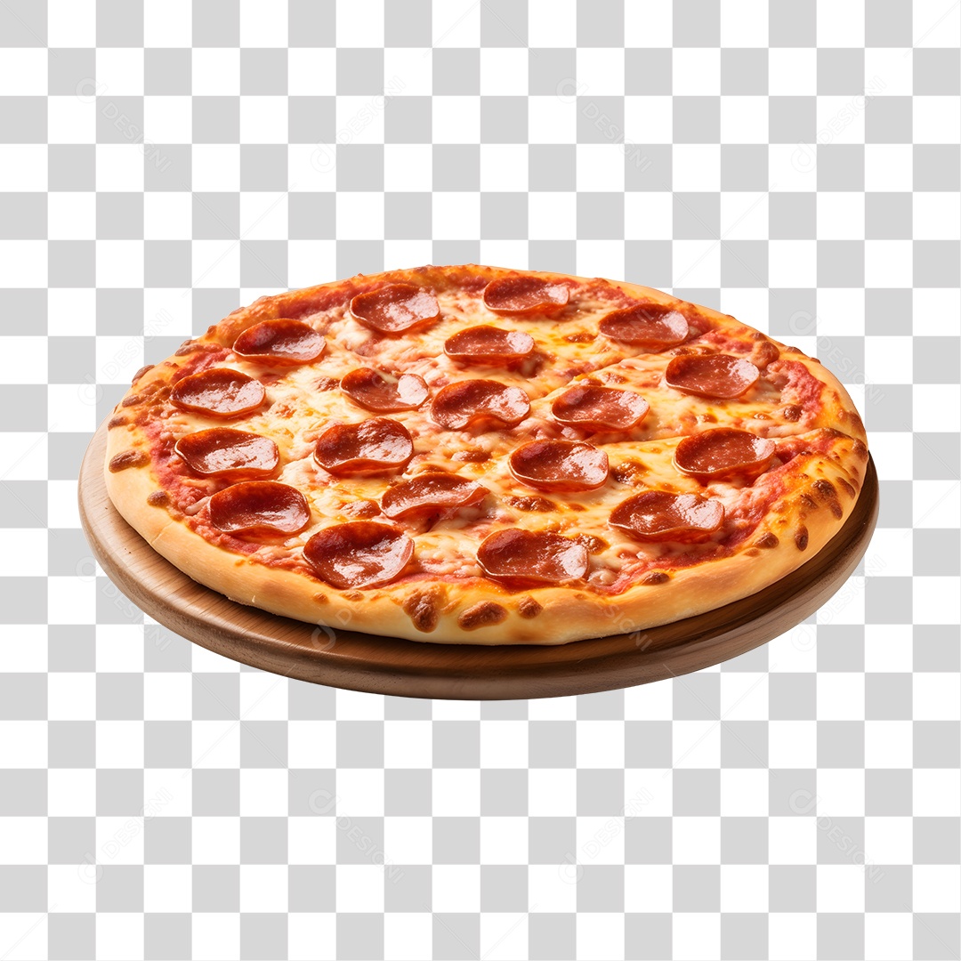 Deliciosa Pizza Tabua De Madeira PNG Transparente