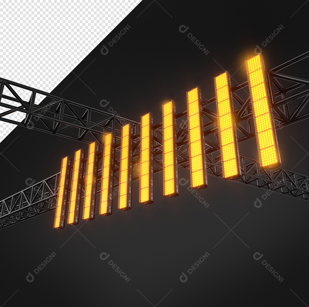 Elemento 3D Para Composição Lâmpada de Led PSD