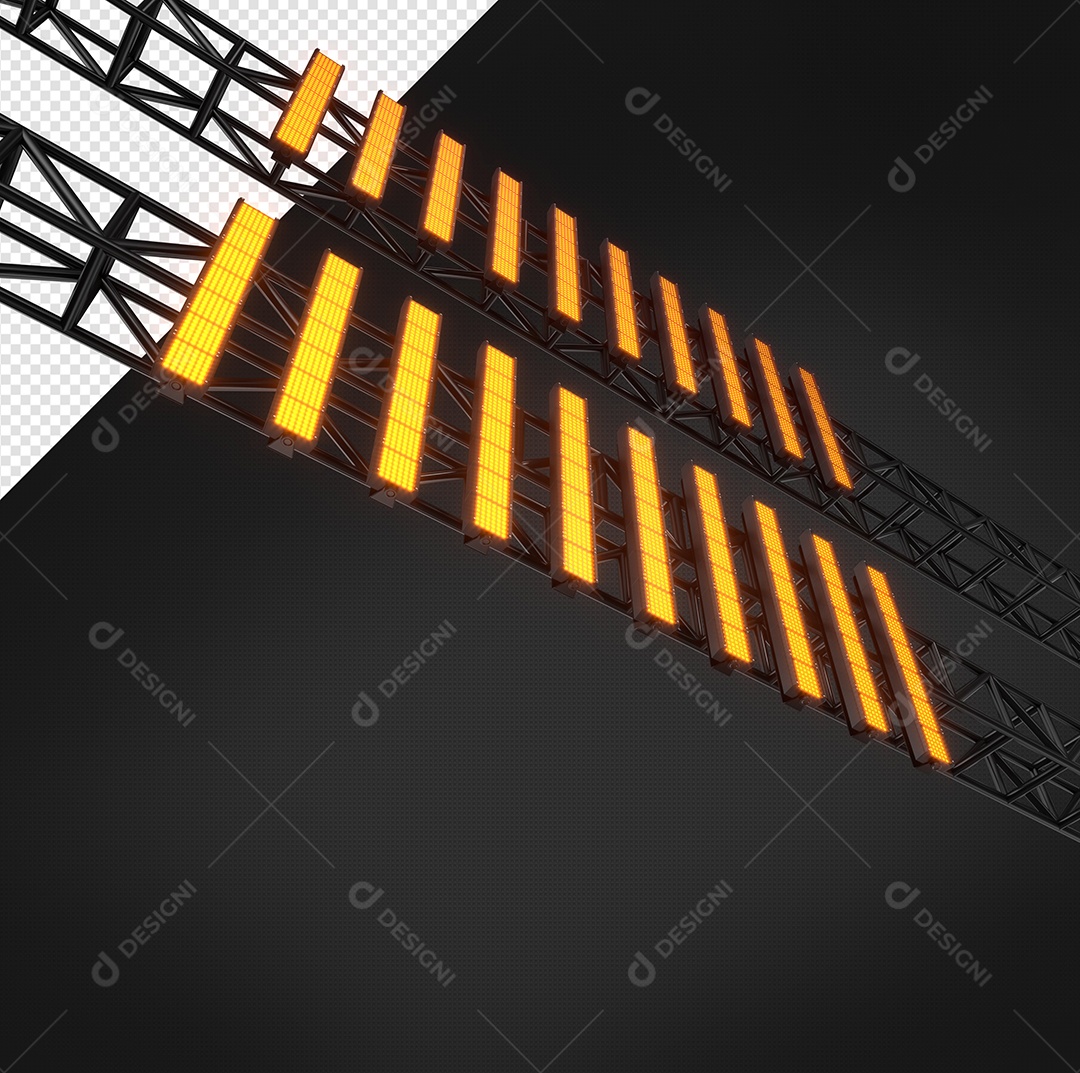 Elemento 3D Para Composição Lâmpada de Led PSD