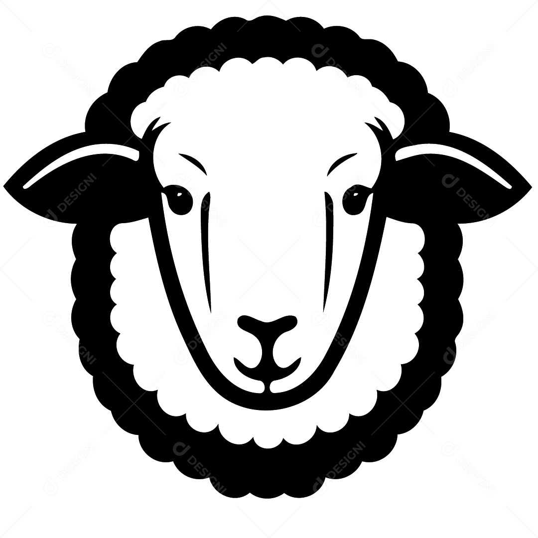 Desenho De Ovelha Ilustração Vetorial EPS