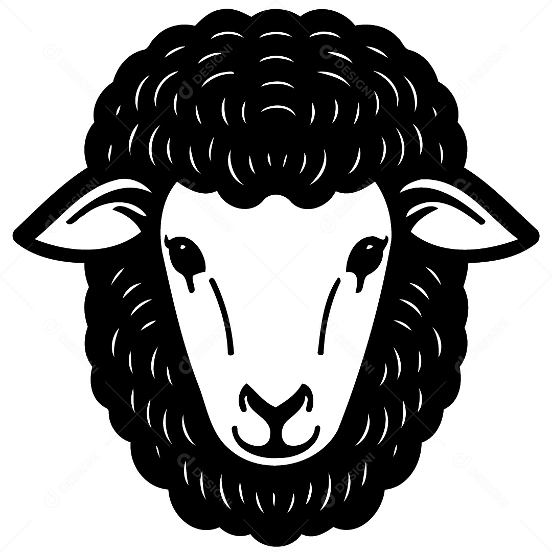 Desenho De Ovelha Ilustração Vetorial EPS