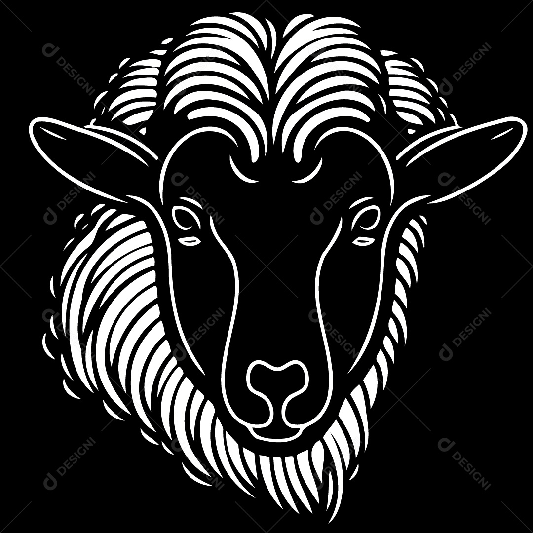 Desenho De Ovelha Ilustração Vetorial EPS