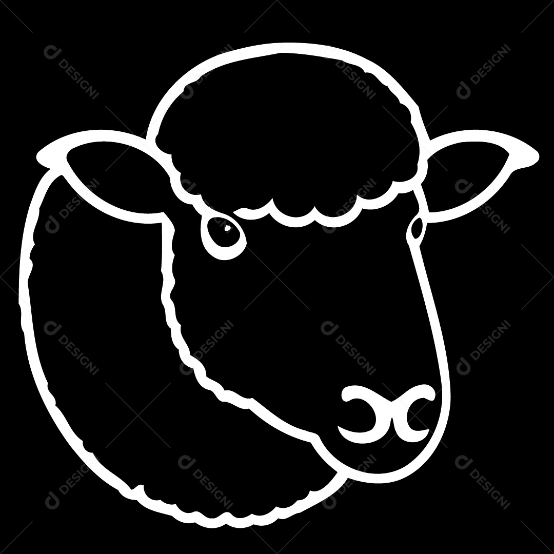 Desenho De Ovelha Ilustração Vetorial EPS