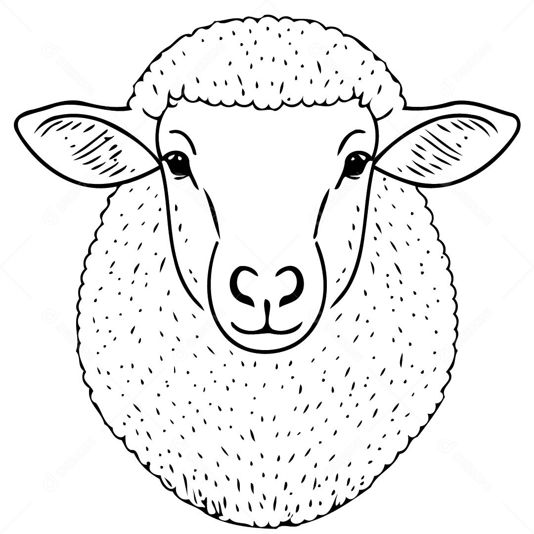 Desenho De Ovelha Ilustração Vetorial EPS