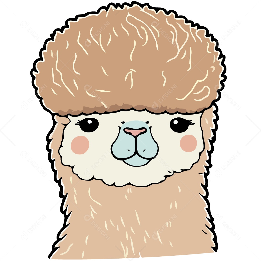 Desenho De Lhama Ilustração Vetorial EPS