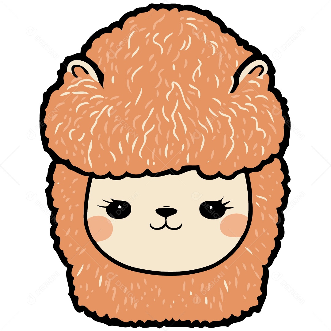 Desenho De Lhama Ilustração Vetorial EPS