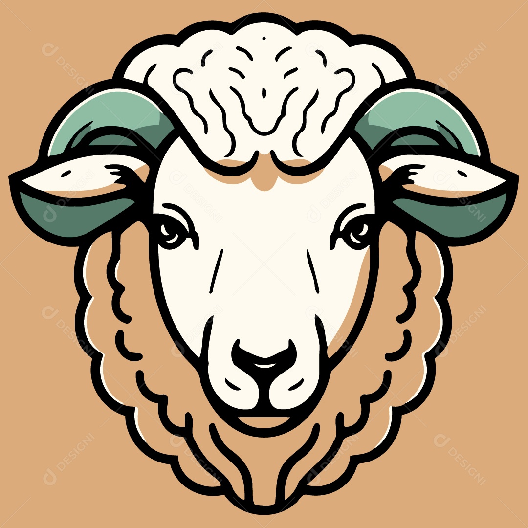 Desenho De Cabra Ilustração Vetorial EPS