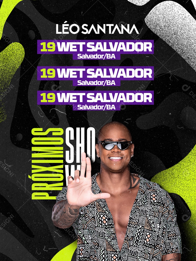 Social Media Próximos Shows Léo Santana PSD Editável