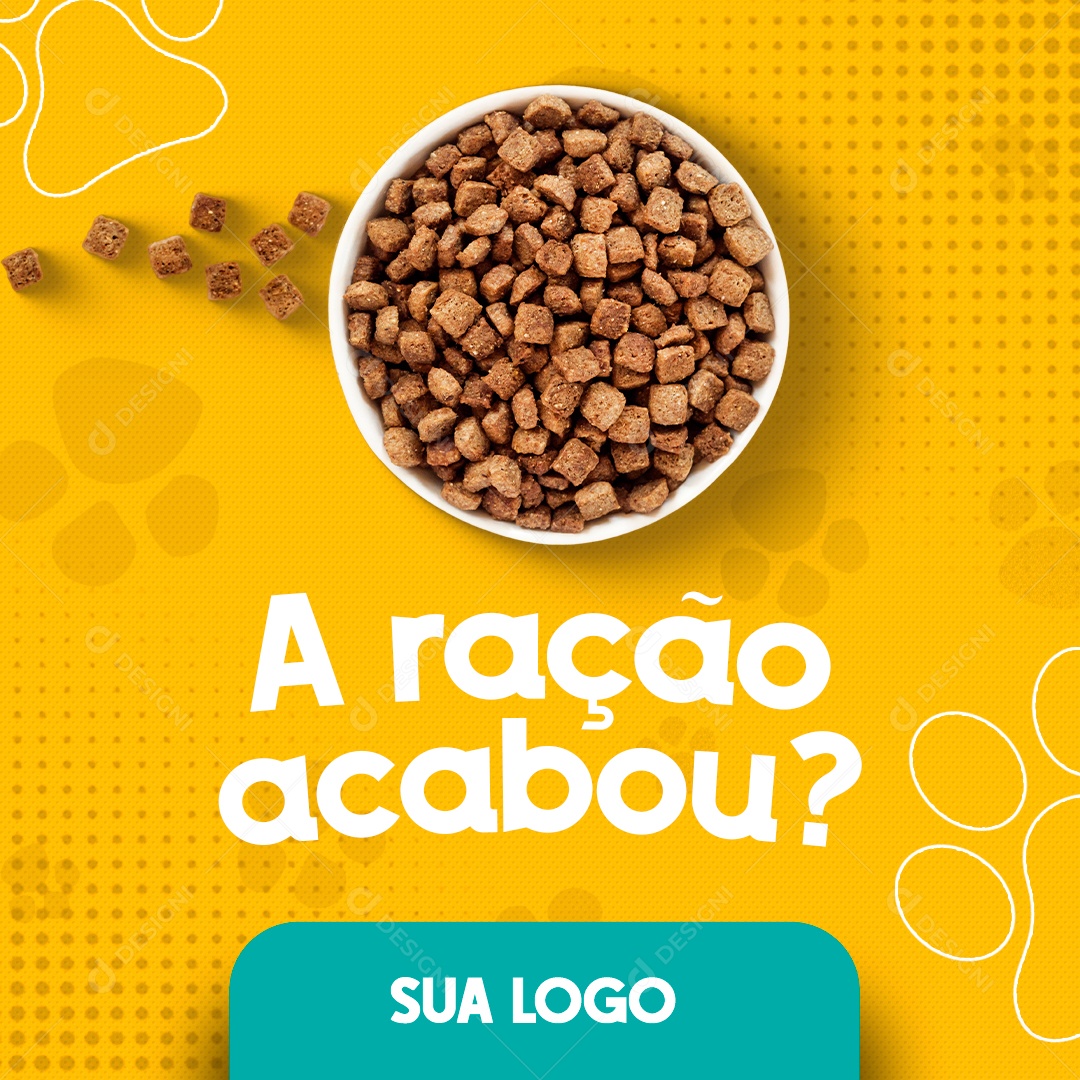 Social Media A Ração Acabou Pet Shop PSD Editavel