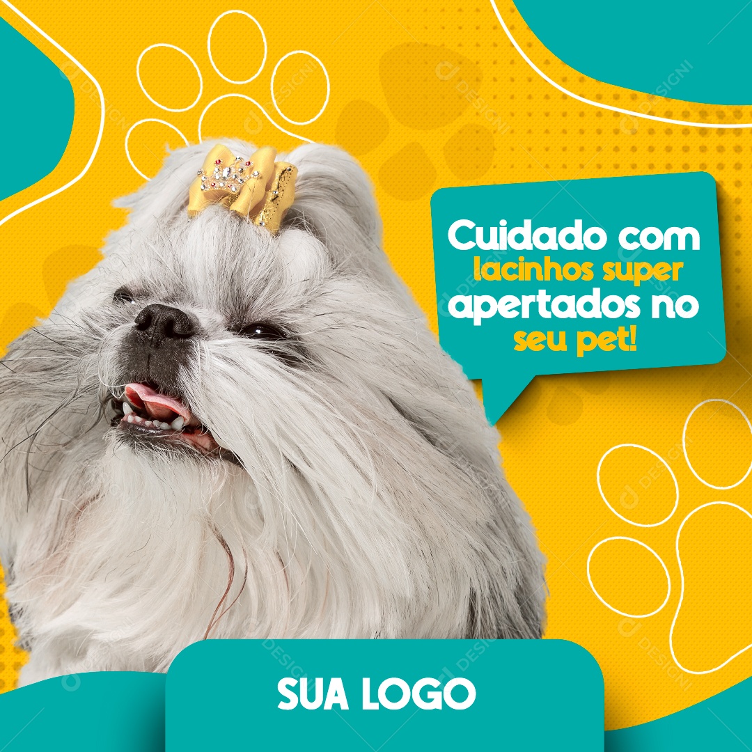 Cuidados Com Lacinhos Pet Shop PSD Editável