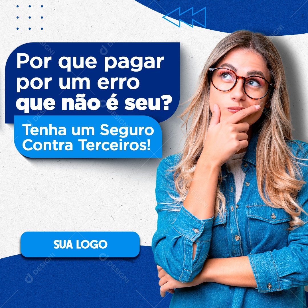 Tenha Um Seguro Contra Terceiros Social Media PSD Editavel