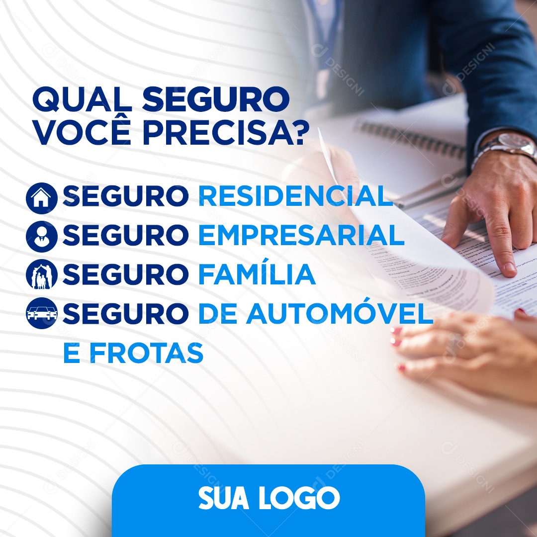 Social Media Qual Seguro Você Precisa PSD Editável