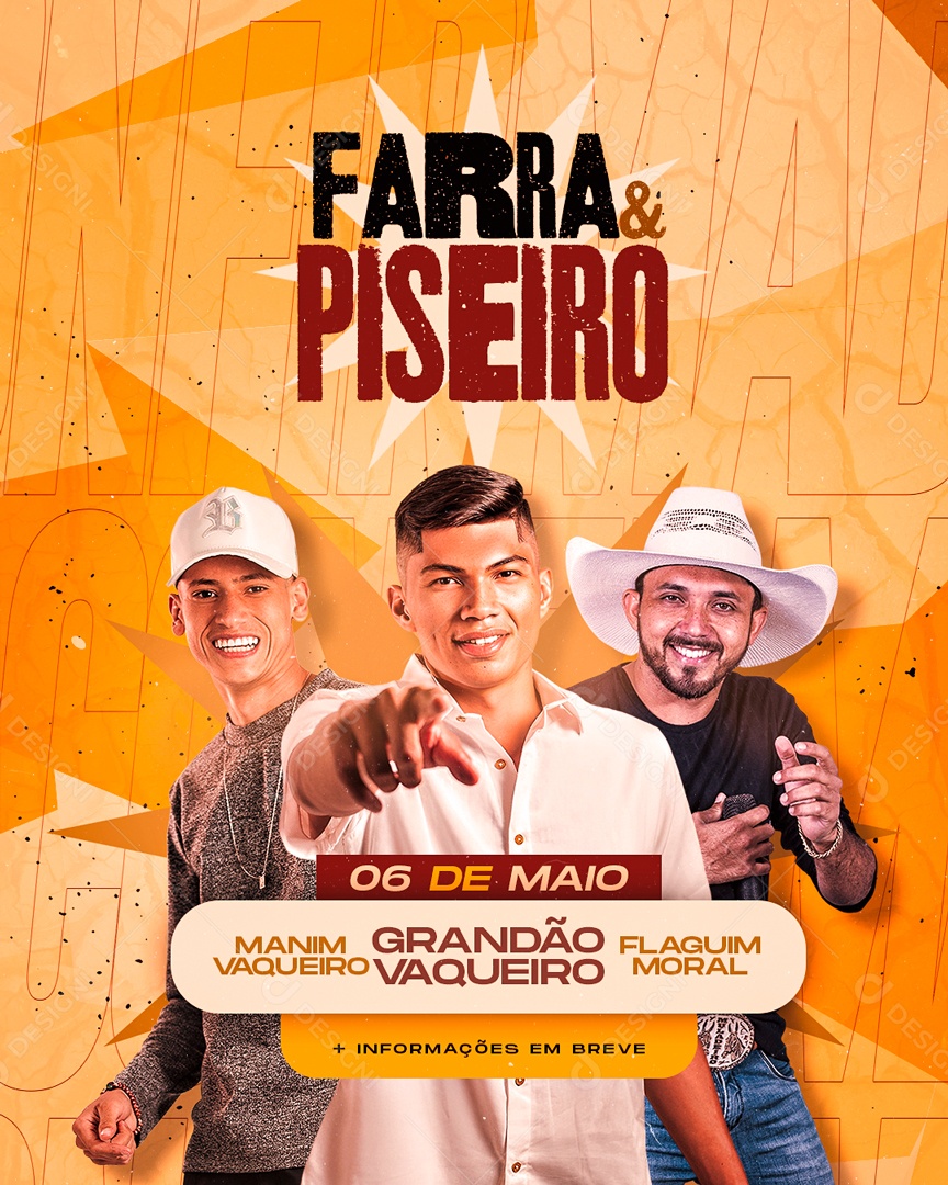 Flyer Farra e Piseiro Social Media PSD Editável