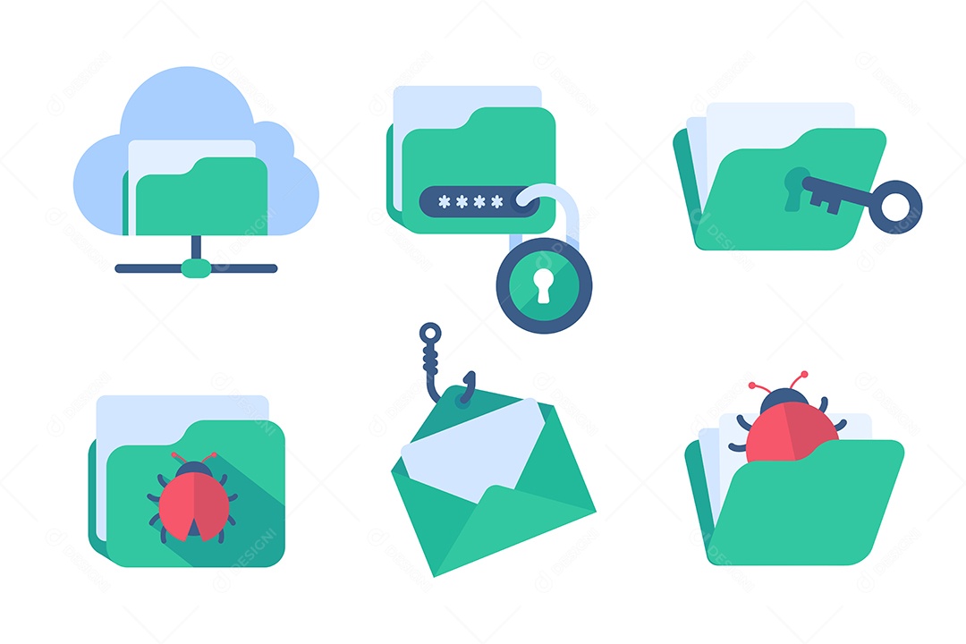 Computação Em Nuvem Prevenção De Perda De Dados Na Rede Vetor EPS