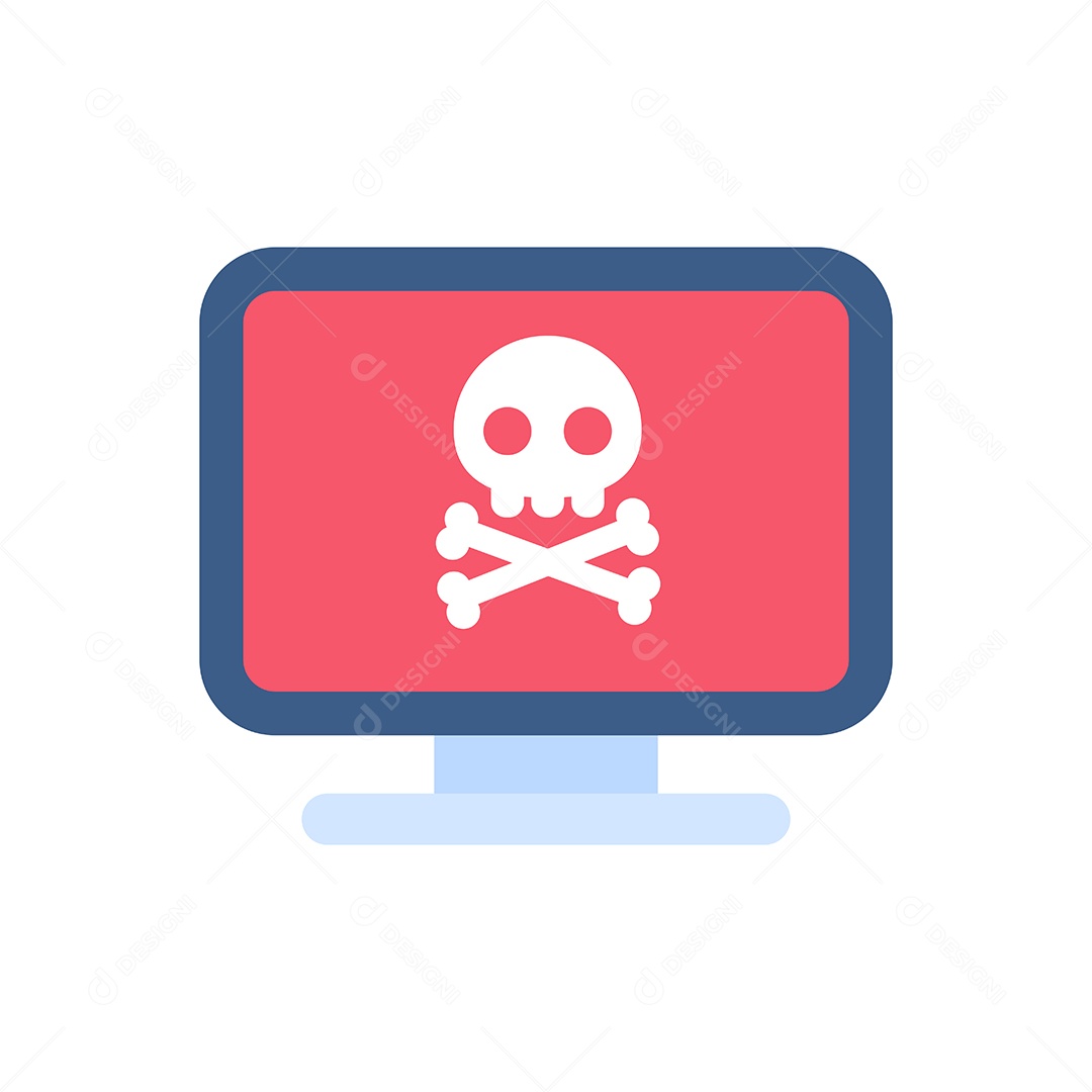 Proteção Contra Vírus De Computador De Hackers Desenho Vetor EPS