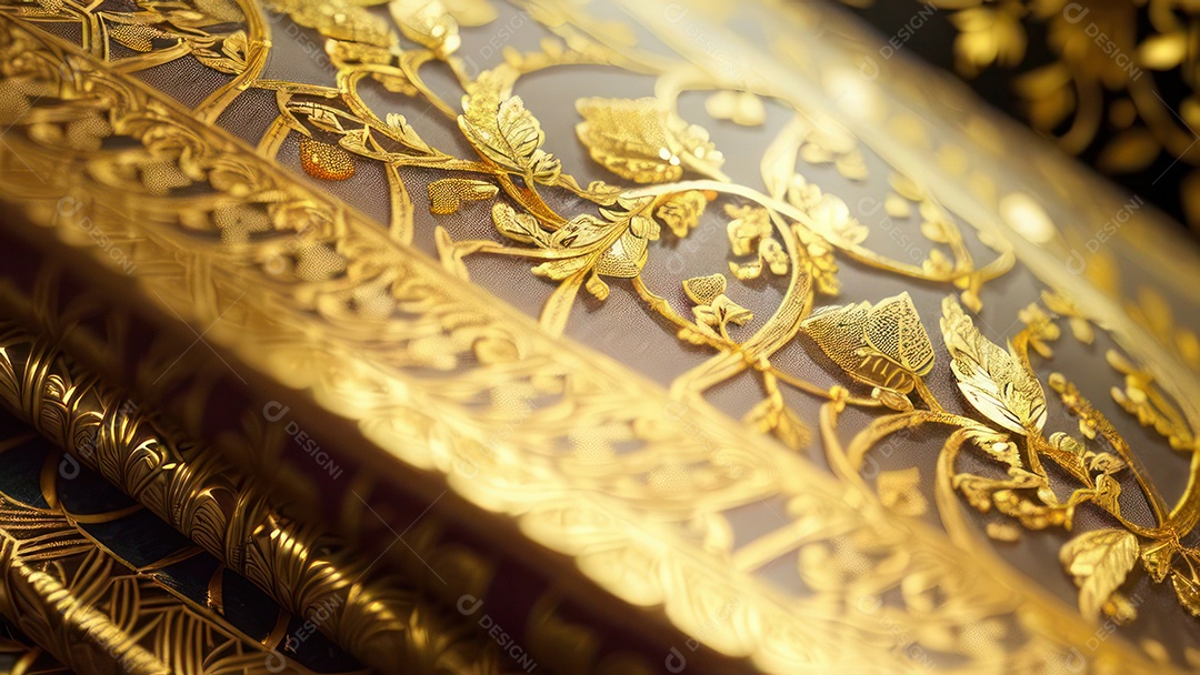 Imagem realista livro dourado.