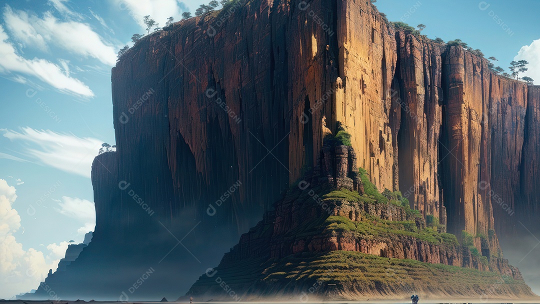 Imagem realista de montanhas.