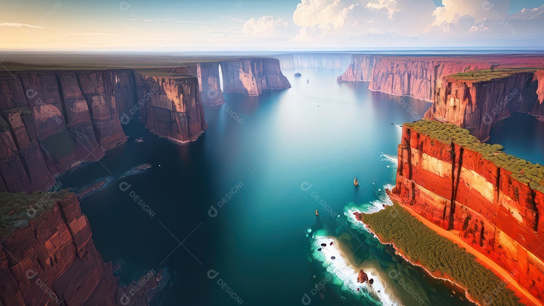 Imagem realista de montanhas.