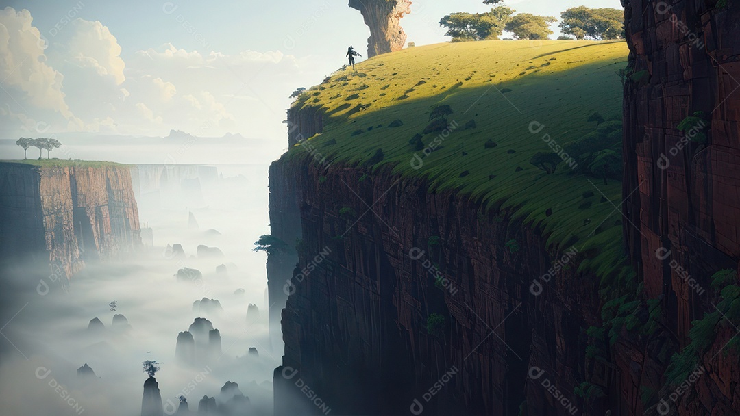 imagem realista de montanhas.