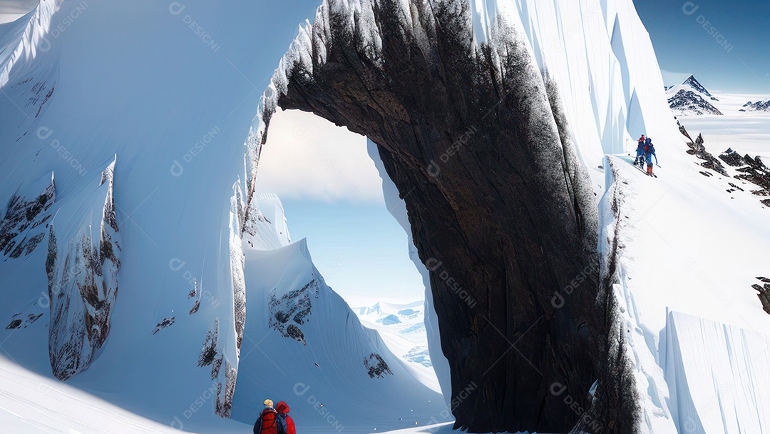 imagem realista de montanhas.