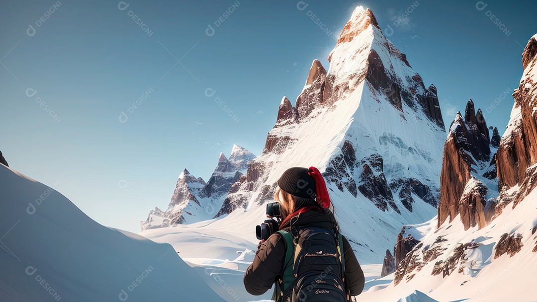 Imagem realista de montanhas.